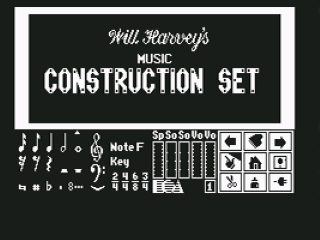 Will Harvey's Music Construction Set title screen for Commodore 64